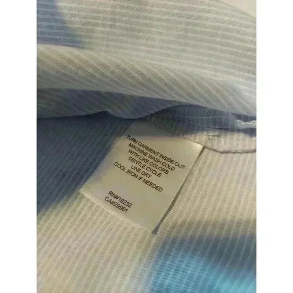 Alfred Dunner Striped Button Down Shirt Floral Embroidery Beads, Size Xl - Picture 6 of 6